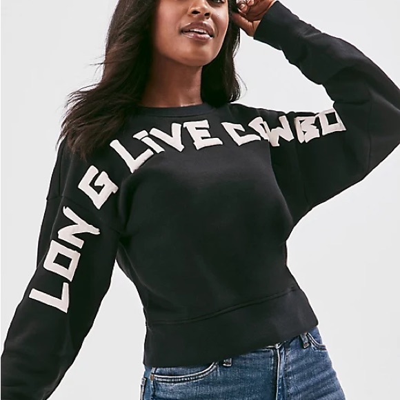 Wrangler long live cowboys cropped sweatshirt - Picture 3 of 9